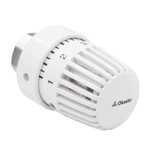 Головка термостатическая Okseler Standart M30х1,5 белая (Oks00711) Головка термостатическая Okseler Standart M30х1,5 белая (Oks00711)