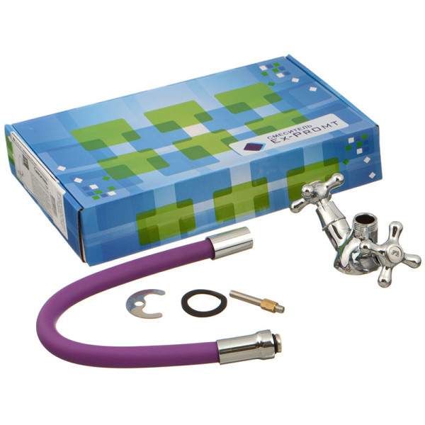 Смеситель для кухни Ex-promt Cross с гибким изливом, хром (Ex102.2-01 purple)