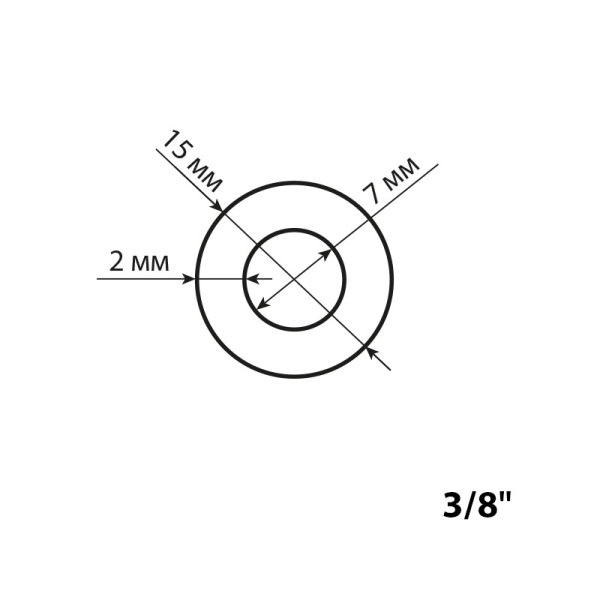 Прокладка 3/8" (резина) TeRma (10159)