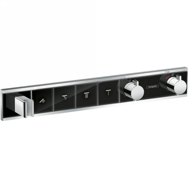 Смеситель для душа Hansgrohe RainSelect с термостатом черный (15357600) Смеситель для душа Hansgrohe RainSelect с термостатом черный (15357600)