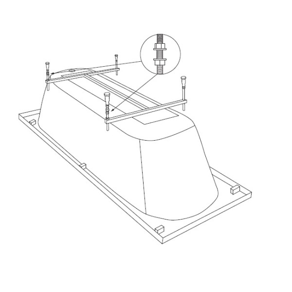 Каркас для ванны AM.PM Sense New 150*70 в комплекте с монтажным комплектом (W76A-150-070W-R)