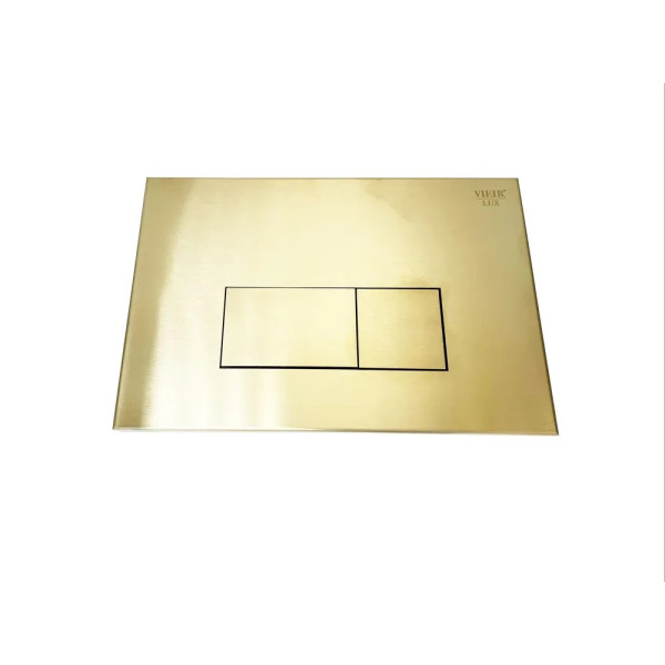 Клавиша смывная Vieir двойной смыв, матовое золото, металл (VRQ77-2S)
