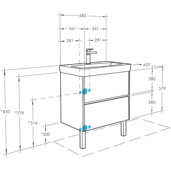 Тумба-умывальник Aquaton Сканди 70 Белый/1WH501628 Раковина Адриана 70 (1A2518K0SD010)