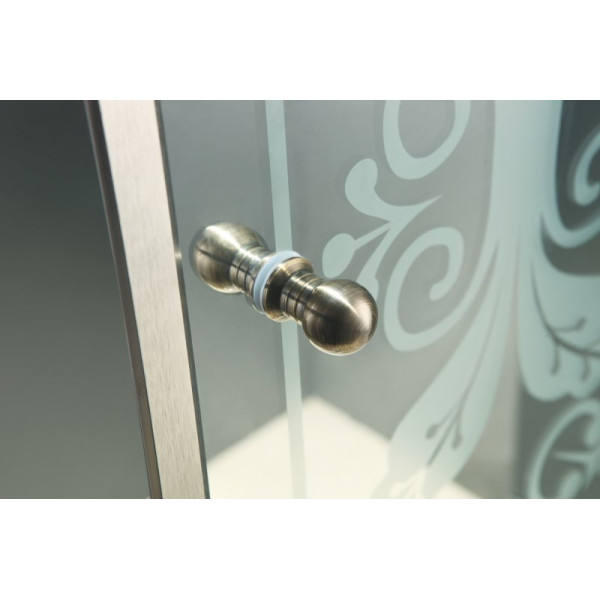 Душевой уголок Cezares Giubileo 120x90x195 стекло с узором, профиль бронза (GIUBILEO-AH-1-120/90-SCORREVOLE-CP-Br)