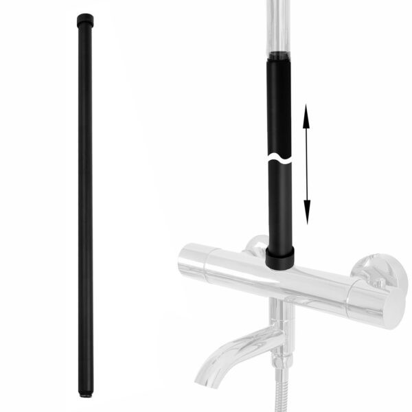 Удлинитель душевой стойки Rea 60 см Black mat (Tom, Soul, Aldi, Bliss, Santos, Roger, Lungo с термостатом, Luis, Vigo) (REA-K6650)