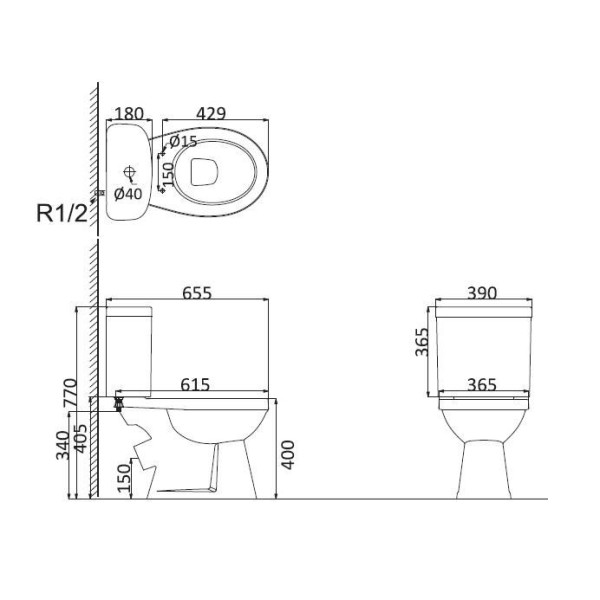 Унитаз напольный Creo Project с сиденьем микролифт (COMBO-PR1002X)