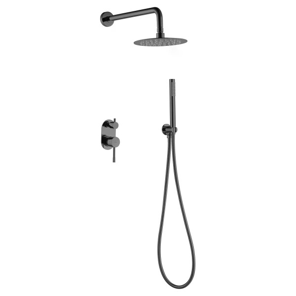 Душевая система Boheme Uno графит с душевым комплектом (464-SGM)