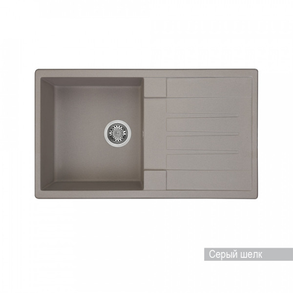 Мойка для кухни врезная Aquaton Верона 500x855x210 серый шелк (1.A710.0.32V.R25.0)