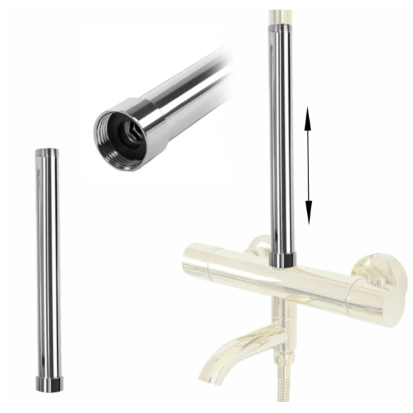 Удлинитель душевой стойки Rea 30 см Chrom (Tom, Soul, Aldi, Bliss, Santos, Roger, Lungo с термостатом, Luis, Vigo) (REA-K7700)