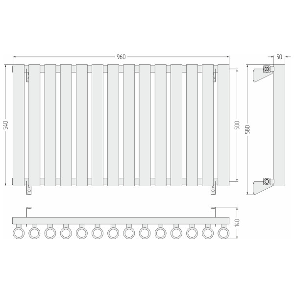 Радиатор стальной Сунержа Кумир 960x500 14 секций черный матовый (31-0340-5014) Радиатор стальной Сунержа Кумир 960x500 14 секций черный матовый (31-0340-5014)