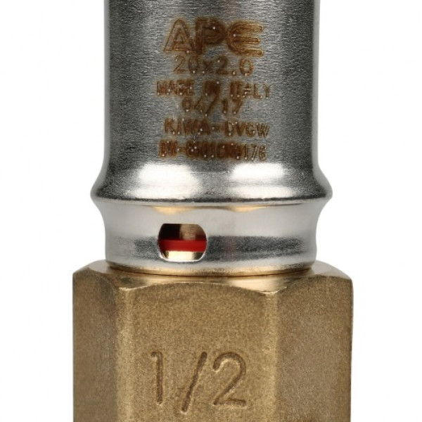 Соединение прямое 20*1/2"В Stout (пресс, латунь) SFP-0002-001220 Соединение прямое 20*1/2"В Stout (пресс, латунь) SFP-0002-001220