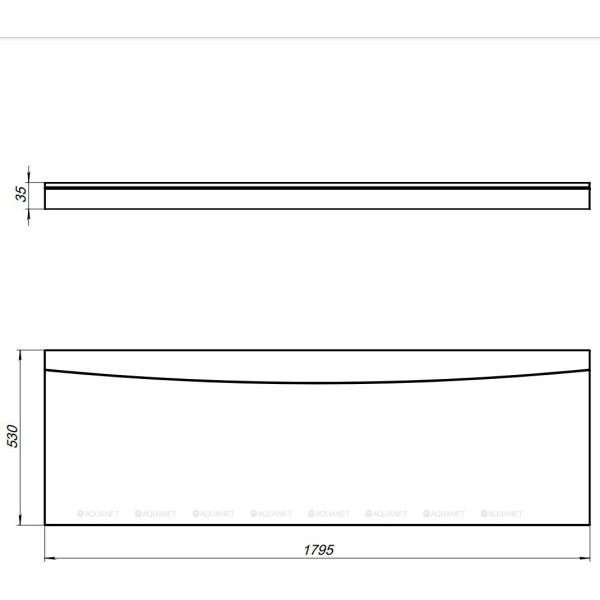Экран фронтальный для ванн Aquanet Nino 180 белый (362739)