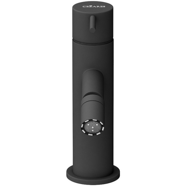 Смеситель для биде Cezares Leaf с донным клапаном, чёрный матовый (LEAF-BSM-L-NOP)