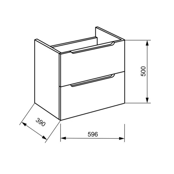 Тумба подвесная BelBagno Etna 39 60 Rovere Moro (ETNA39-600/390-2C-SO-RW-P)