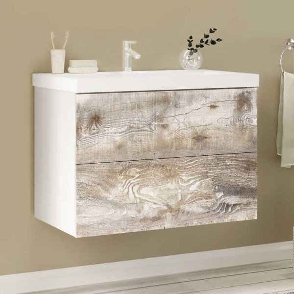 Тумба подвесная Marka One Push 600*450*516 бетон (У55905)