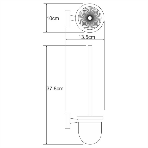 Ёршик для унитаза WasserKraft подвесной Isen хром (K-4027)