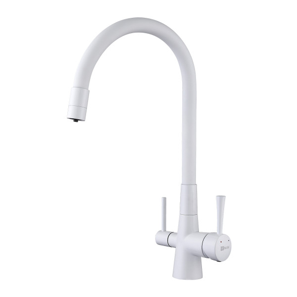 Смеситель для кухни lemark Comfort белый с подключением к фильтру (LM3075W) Смеситель для кухни lemark Comfort белый с подключением к фильтру (LM3075W)