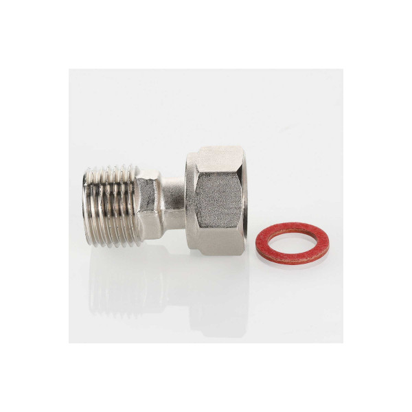 Переход с накидной гайкой 3/4" ВН Valtec (никель) (VTr.613.N.0505) Переход с накидной гайкой 3/4" ВН Valtec (никель) (VTr.613.N.0505)