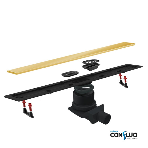 Душевой лоток Pestan Confluo Frameless Line 750 Gold золото глянец/полая под плитку, без рамки (13701223) Душевой лоток Pestan Confluo Frameless Line 750 Gold золото глянец/полая под плитку, без рамки (13701223)