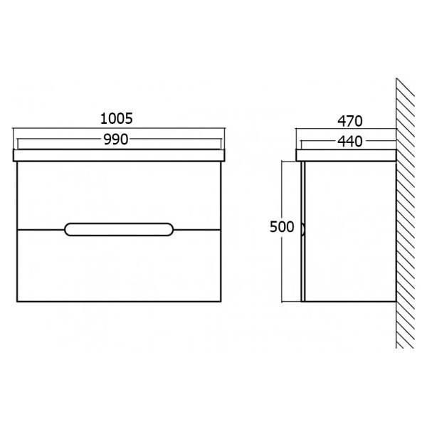 Тумба подвесная BelBagno Soft 100 см Bianco Frassinato (SOFT-1000-2C-SO-BF)