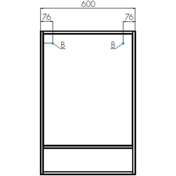 Шкаф зеркальный Aquaton Флай 60 Дуб Крафт бел (1A237602FA860)