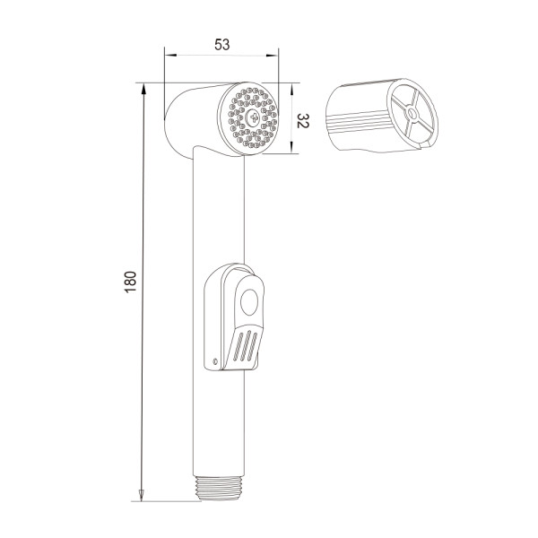 Душ гигиенический Wesnaart с держателем хром (LG01)