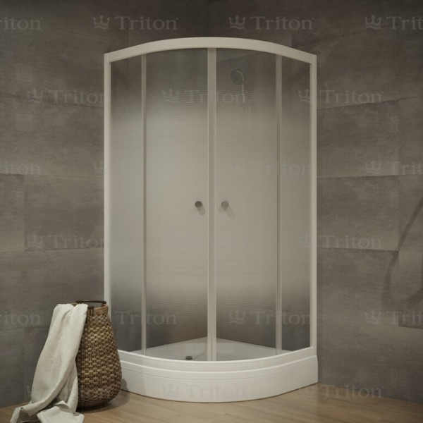 Душевой уголок Triton 100*100 А стекло лайт, профиль белый (DK214_1) Душевой уголок Triton 100*100 А стекло лайт, профиль белый (DK214_1)