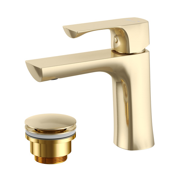 Смеситель для раковины Lemark Ursus золото светлое (LM7206BG) Смеситель для раковины Lemark Ursus золото светлое (LM7206BG)