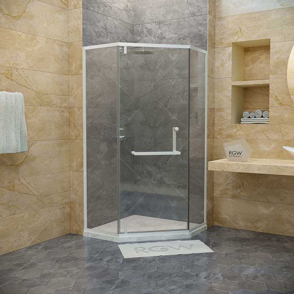 Душевой уголок RGW HO-084-W 100*100 стекло прозрачное, профиль белый 350608400-15