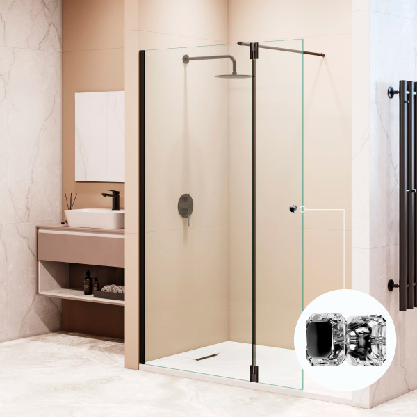 Душевая перегородка RGW WA-054B (WA-010B + Z-072B) 1200 стекло прозрачное, профиль черный (351005423-14) Душевая перегородка RGW WA-054B (WA-010B + Z-072B) 1200 стекло прозрачное, профиль черный (351005423-14)