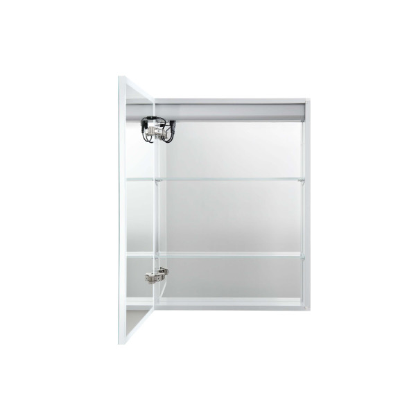 Шкаф зеркальный алюминиевый Aquatek с подсветкой 600x800x133 антизапотевание (AQ7603B-MLC)