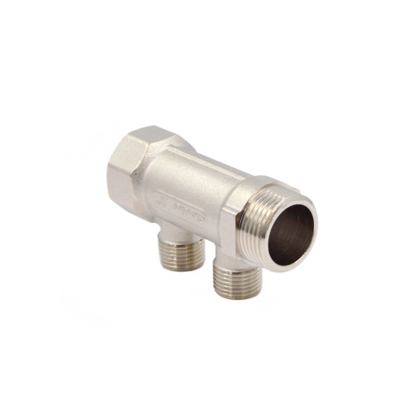 Коллектор 2 отвода 1"х1/2"Н Okseler (никель) (oks00372) Коллектор 2 отвода 1"х1/2"Н Okseler (никель) (oks00372)