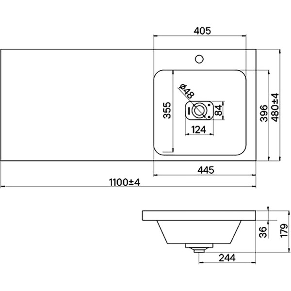 Раковина для стиральной машины Iddis Optima Home белая (480110Ri28)