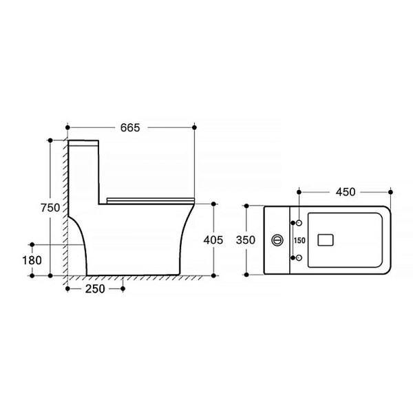 Унитаз напольный Azario Lodi 350x665x750 с функцией биде с сиденьем с микролифтом белый (AZ-8617B)