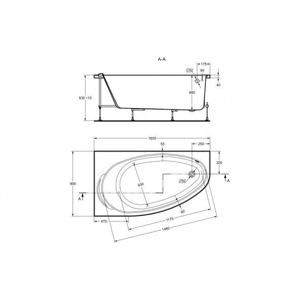 Ванна акриловая Roca Corfu 90x160x48 белая (7.2485.7.300.0) Ванна акриловая Roca Corfu 90x160x48 белая (7.2485.7.300.0)