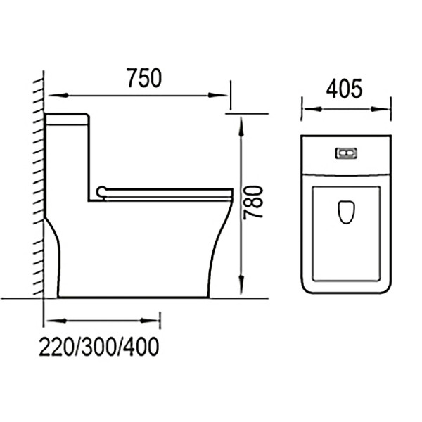 Унитаз напольный Azario Stoun 405x750x780 с сиденьем с микролифтом белый (AZ-1109)