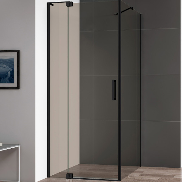 Душевой уголок Cezares Slider 80x100x195 стекло тонированное (бронза), профиль черный (SLIDER-AH-1-100-80/90-BR-NERO) Душевой уголок Cezares Slider 80x100x195 стекло тонированное (бронза), профиль черный (SLIDER-AH-1-100-80/90-BR-NERO)