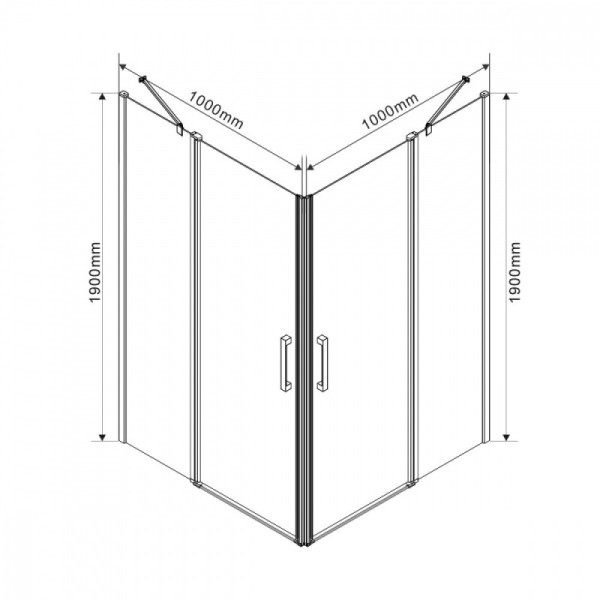 Душевой уголок Vincea Orta 1000х1000х1900 стекло прозрачное, профиль хром (VSS-1O1010CL) Душевой уголок Vincea Orta 1000х1000х1900 стекло прозрачное, профиль хром (VSS-1O1010CL)