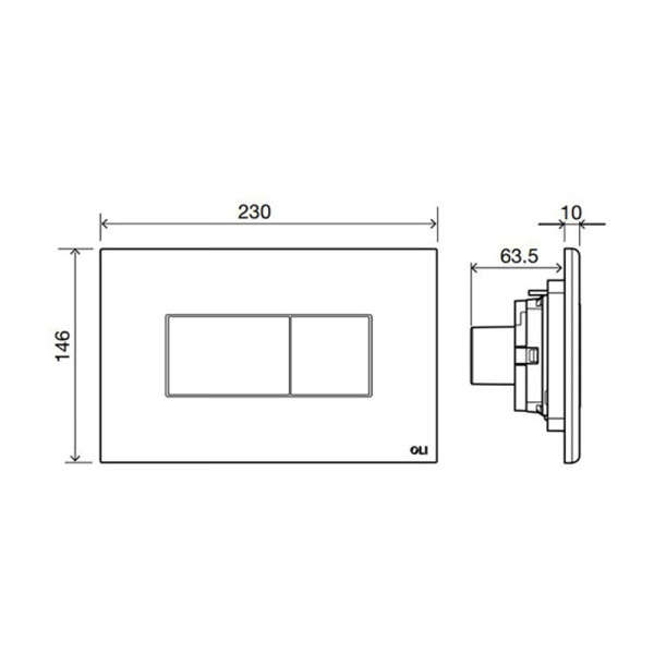 Клавиша смывная Oli Karisma белый глянцевый (CG27000018064) Клавиша смывная Oli Karisma белый глянцевый (CG27000018064)