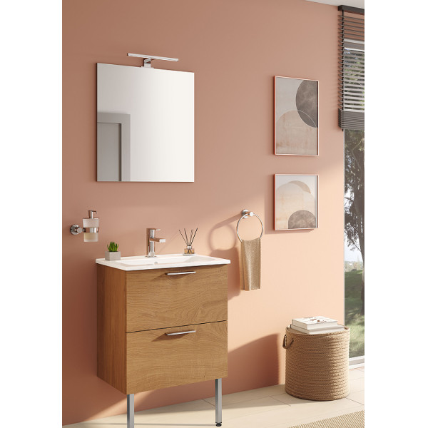 Тумба подвесная Vitra 60 см с 2 ящиками с раковиной, золотой дуб (67270) Тумба подвесная Vitra 60 см с 2 ящиками с раковиной, золотой дуб (67270)