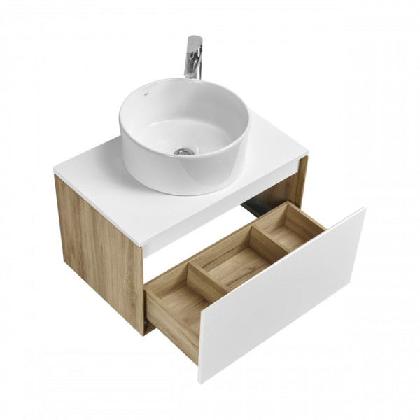 Тумба подвесная Aquaton Либерти 682x430x390 дуб эльвезия, белый (1.A279.8.01L.YC7.0)