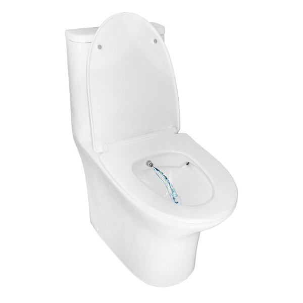 Унитаз напольный Sente безободковый моноблок с сиденьем микролифт с функцией биде 650x380x770 (AZ-8614B) Унитаз напольный Sente безободковый моноблок с сиденьем микролифт с функцией биде 650x380x770 (AZ-8614B)