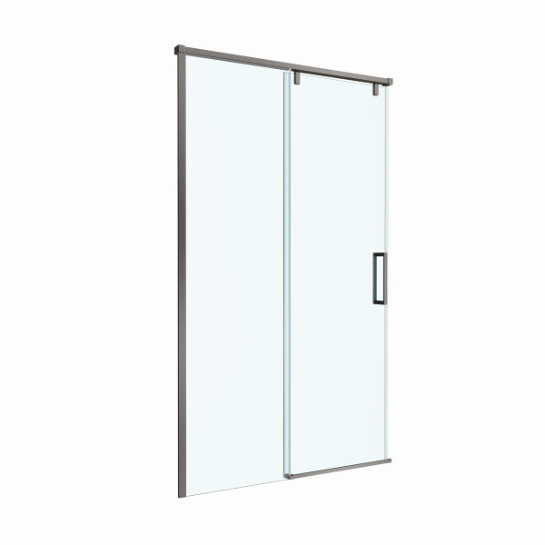 Душевая дверь BelBagno Soft Close-1 120x200 стекло прозрачное, профиль оружейная сталь матовая (SOFT_CLOSE-1-BF-1-120-C-GM)