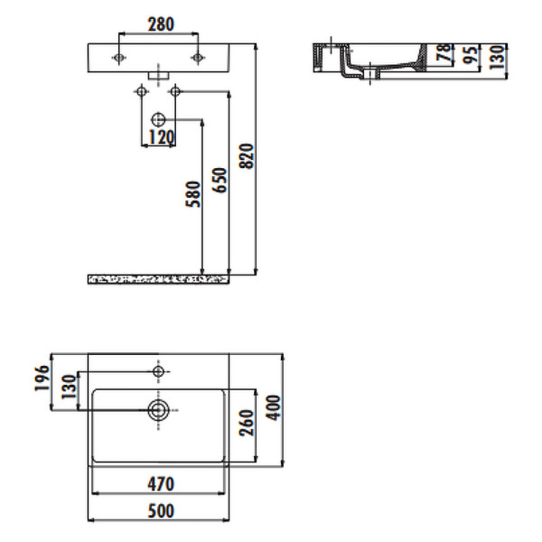 Раковина мебельная Creavit Next 50x40 белая (NX242-H.00000)