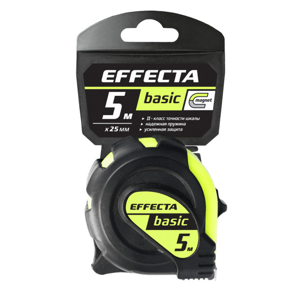Рулетка 5 м (25 мм) Effecta Basicс магнитом (570525)