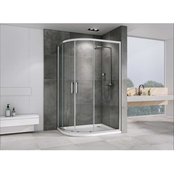 Душевой уголок Abber Schwarzer Diamant 90x110 стекло прозрачное, профиль профиль хром (AG01119)