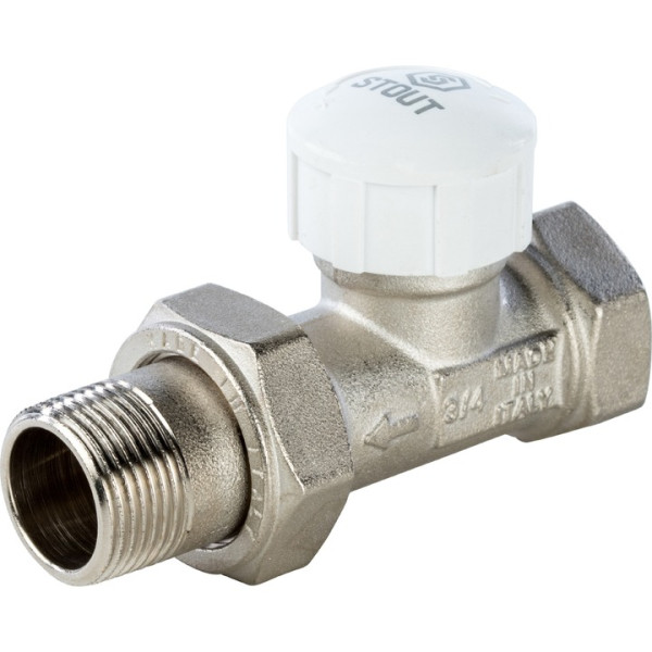 Клапан термостатический осевой 1/2"х3/4"(18) евроконус Stout SVT-0005-100015 Клапан термостатический осевой 1/2"х3/4"(18) евроконус Stout SVT-0005-100015