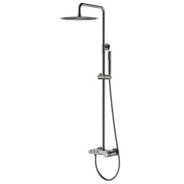 Душевая система Stick Shine gun metal с ручкой Touch SGM графит глянец (128-SGM.2) Душевая система Stick Shine gun metal с ручкой Touch SGM графит глянец (128-SGM.2)