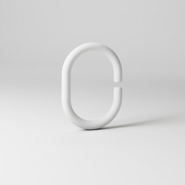 Кольцо для текстильных шторок для ванны Iddis Optima Home 60x40x5 белый (RID011P)