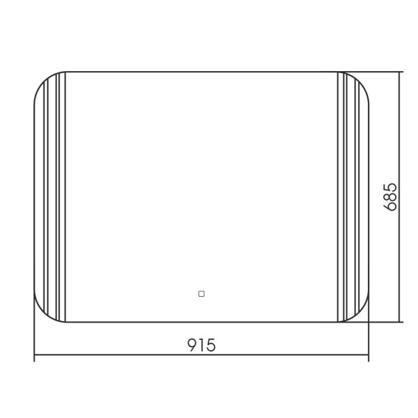 Зеркало Abber See 38,5x91,5 с подсветкой, сенсорный выключатель, диммер (AG6101S)